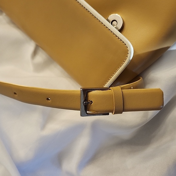 Arcadia Tan Leather Crossbody Handbag, $85 - Picture 9 of 10